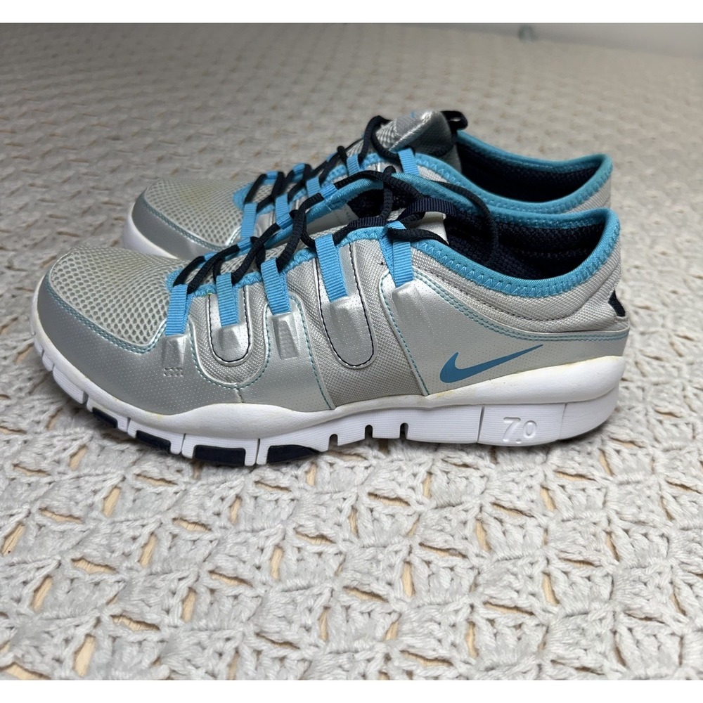 Nike Free 7.0 Running Shoes Women Low Top Mesh Sz 10 GrayBlue 354175-041 Lace Up